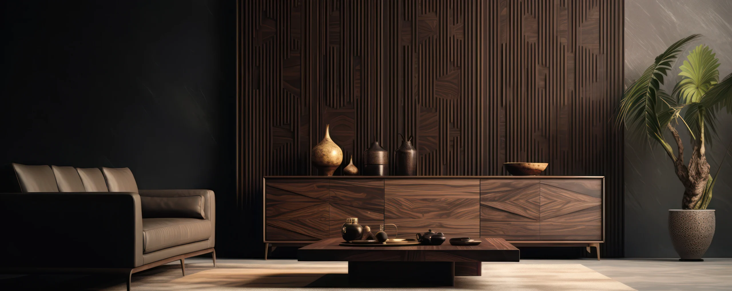 Madera oscura en cocinas modernas
